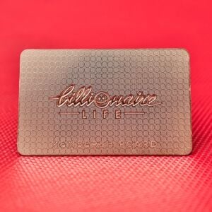 Antique Copper Metal Card